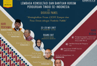 Konferensi dan Pembentukan Asosiasi Lembaga Konsultasi dan Bantuan Hukum Perguruan Tinggi Indonesia.